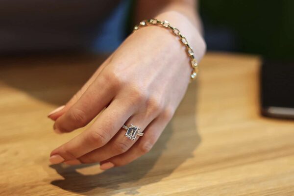 How to use accent stones with an emerald cut engagement ring emerald and diamond ring