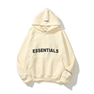 Essentials Off-White Pullover Hoodie – Clean Urban Style