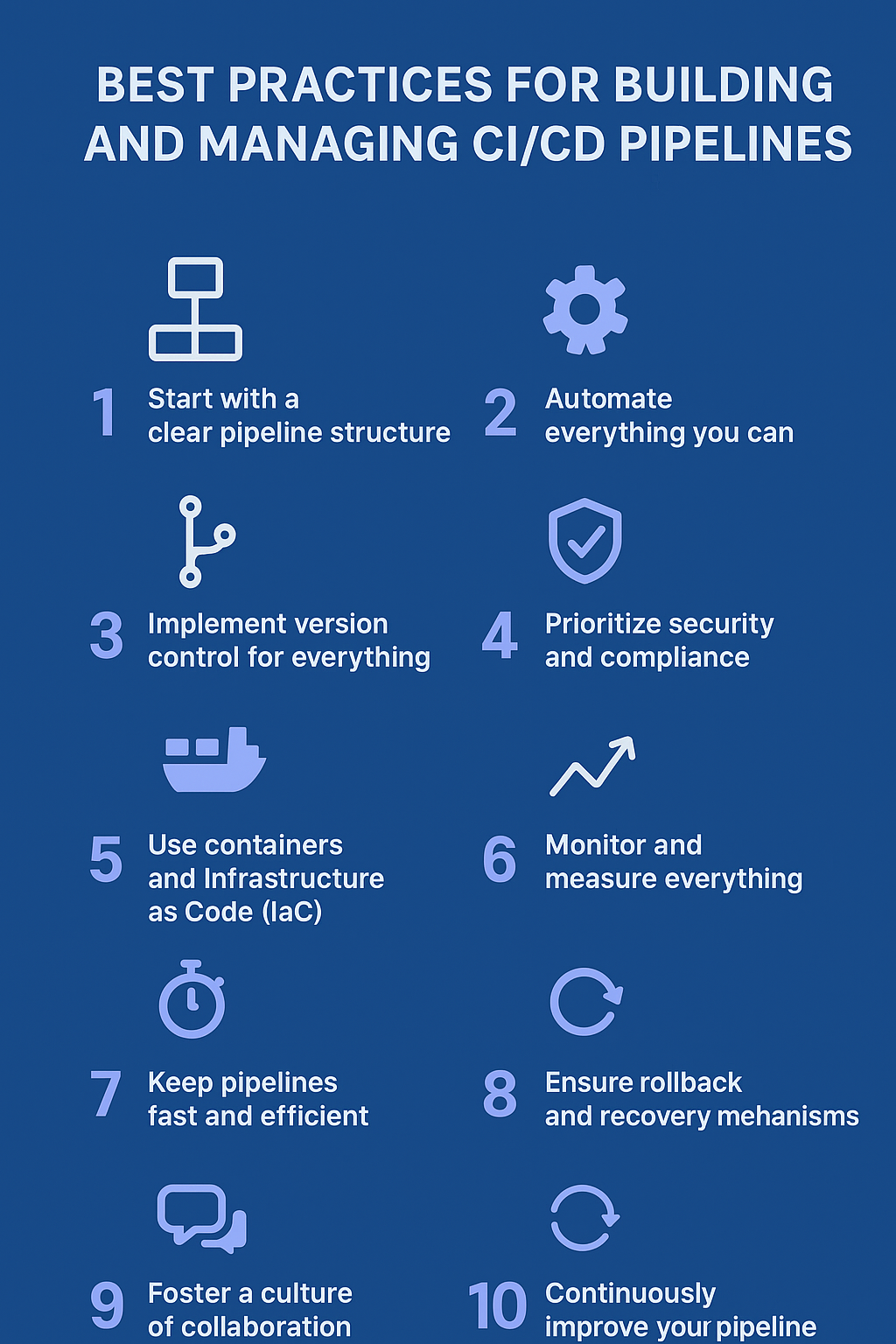 Best Practices for Building and Managing CI/CD Pipelines